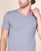 BASIC COTTON Free Spirit Premium Quality Cotton Men's V-Neck T-Shirt
