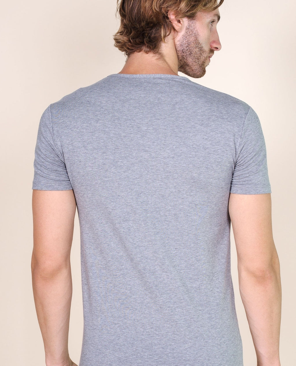 BASIC COTTON Free Spirit Premium Quality Cotton Men's V-Neck T-Shirt