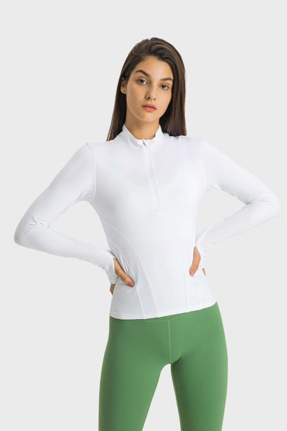 Half Zip Long Sleeve Sports Top