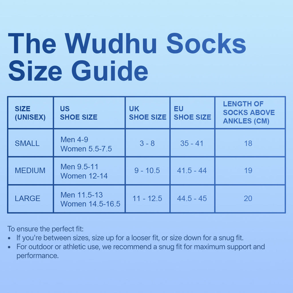 The Wudhu Socks Year-Round Socks for Ablution