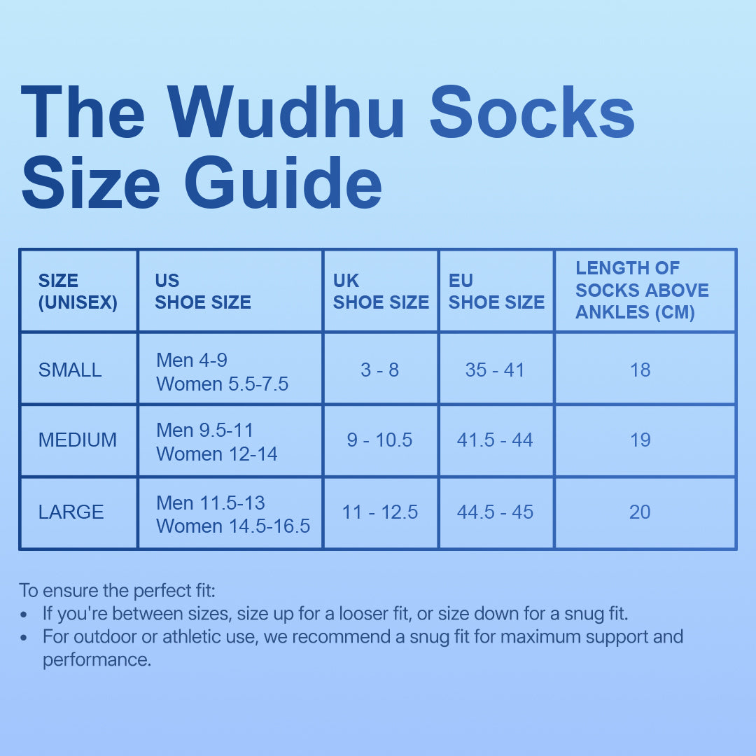 The Wudhu Socks Year-Round Socks for Ablution