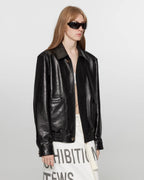 Fireladyfur Women's Vintage Brown Aviator Style Leather Jacket 'South City Old Lane'