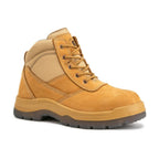 ROCKROOSTER Cortez Tan 6" Zip-Sided Steel Toecap Leather Work Boots | AK050
