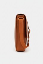 Aiden Leather Business Laptop Messenger Cross Body Bag | Tan Brown