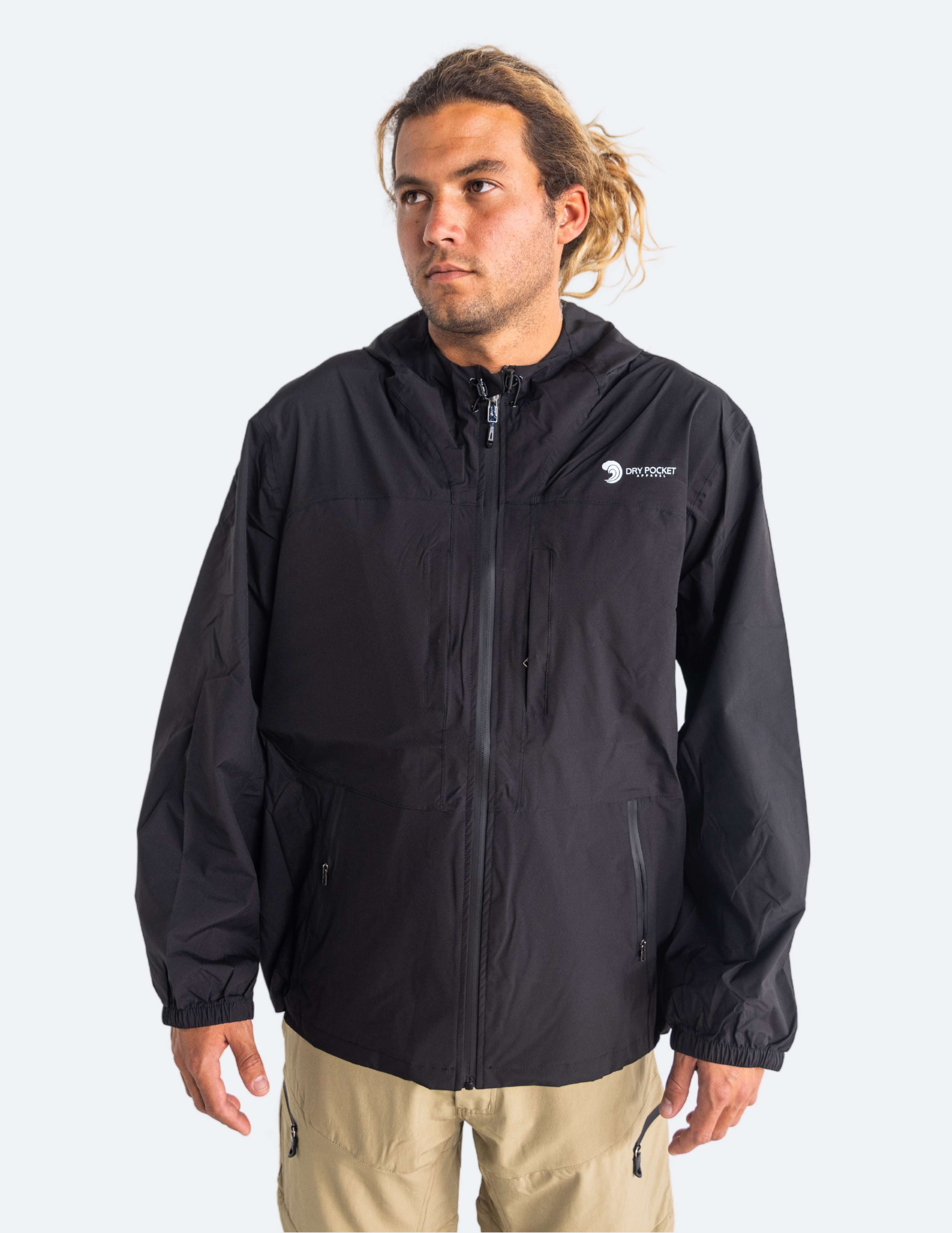 Dry Pocket Black Fin Waterproof Rain Jacket