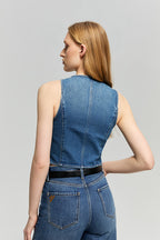 Blue Horizon Denim Vest | HJ903