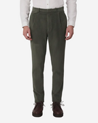 Claudio Mariani Autumn Winter Green Velvet Chino Trousers