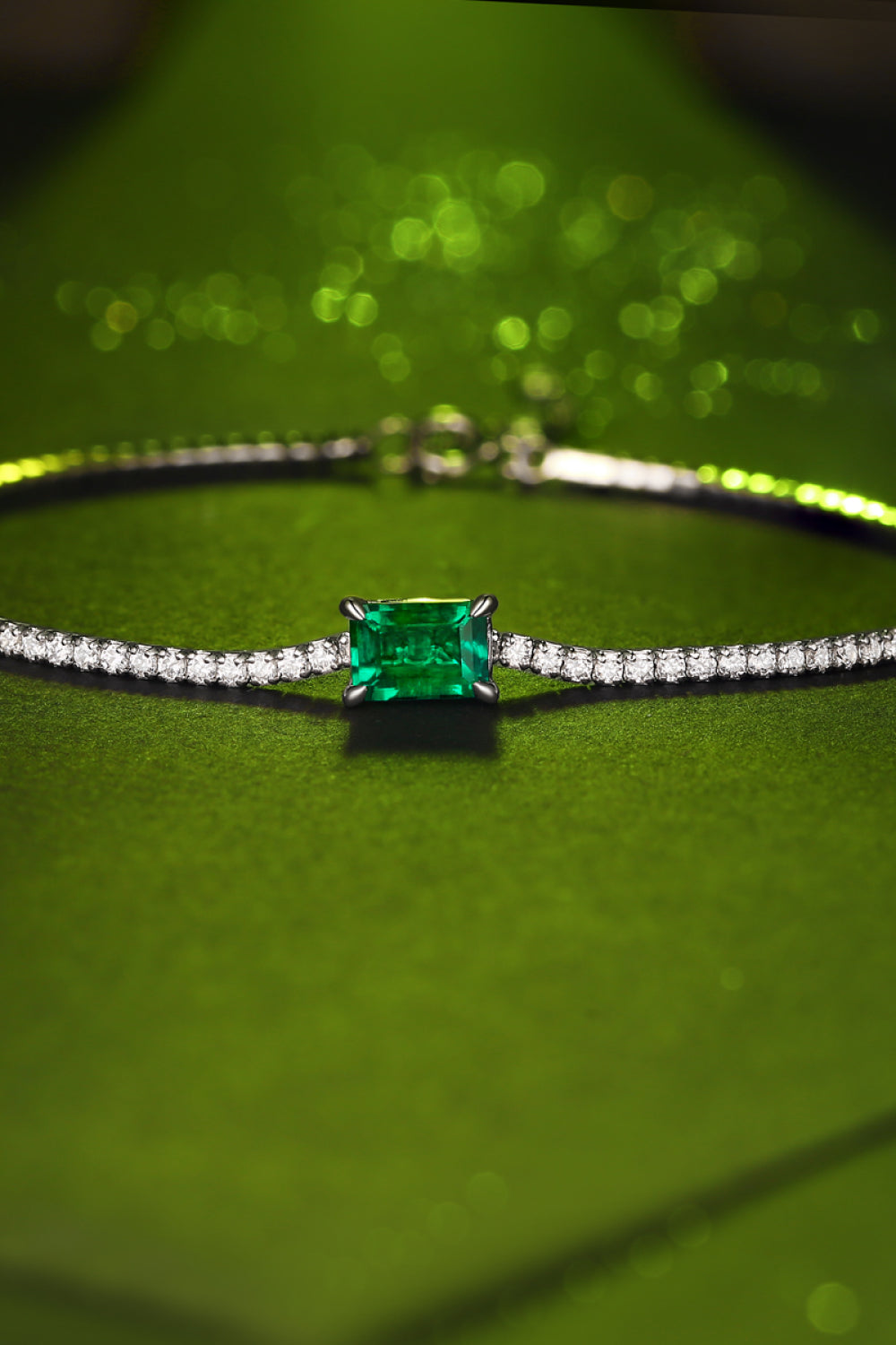 Adored 1 Ct Emerald Bracelet