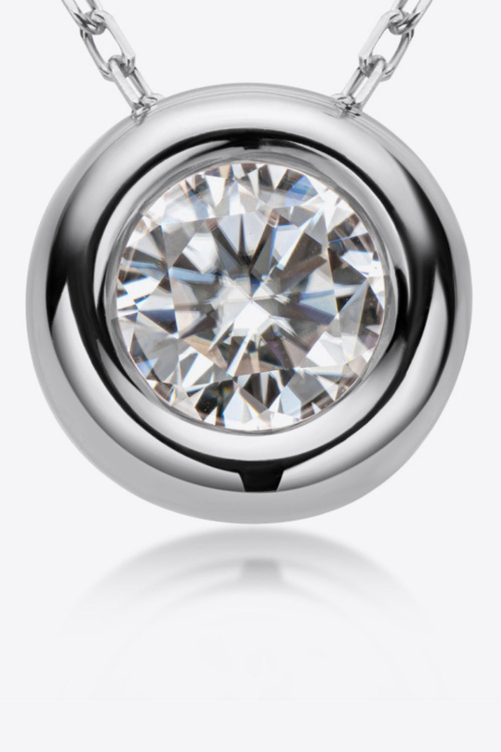 Adored 1 Ct Moissanite 925 Sterling Silver Necklace