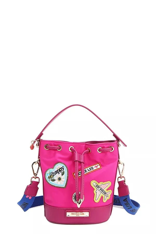 Nicole Lee USA Color Patch Bucket Bag