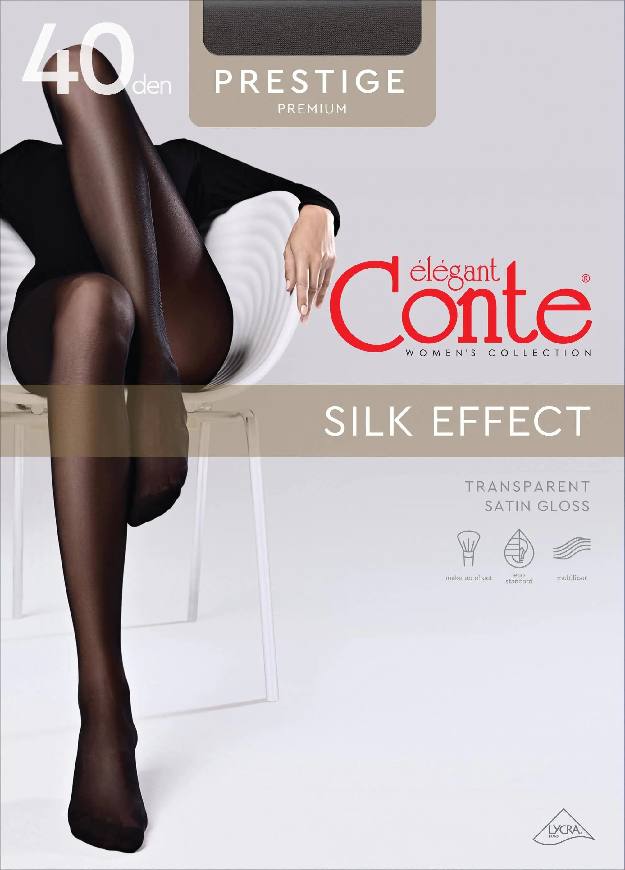 Conte Prestige Tights 40 Den | Sheer to Waist Noble Shine