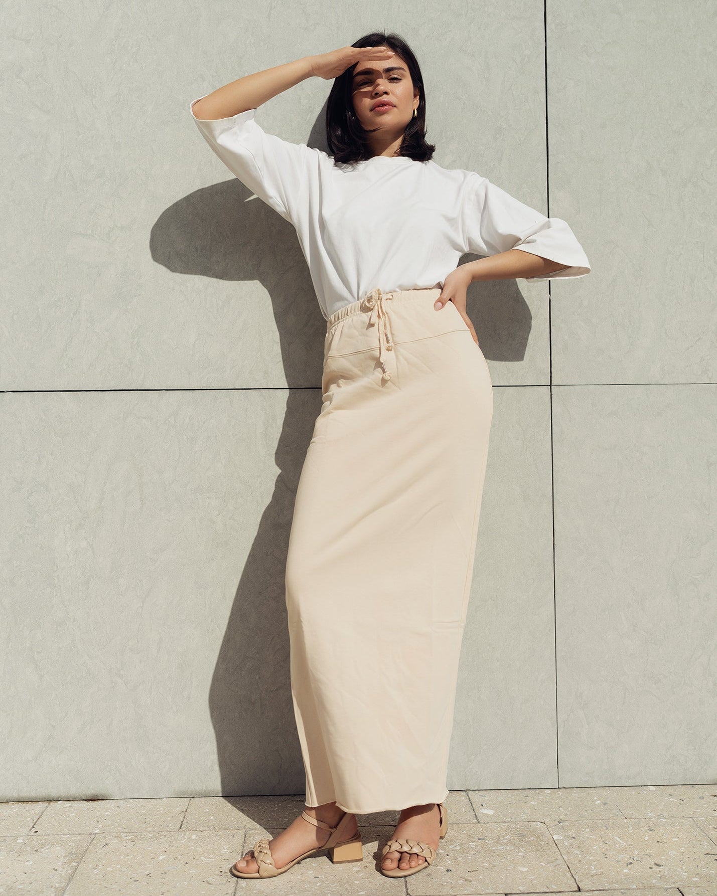 Straight Jersey Skirt