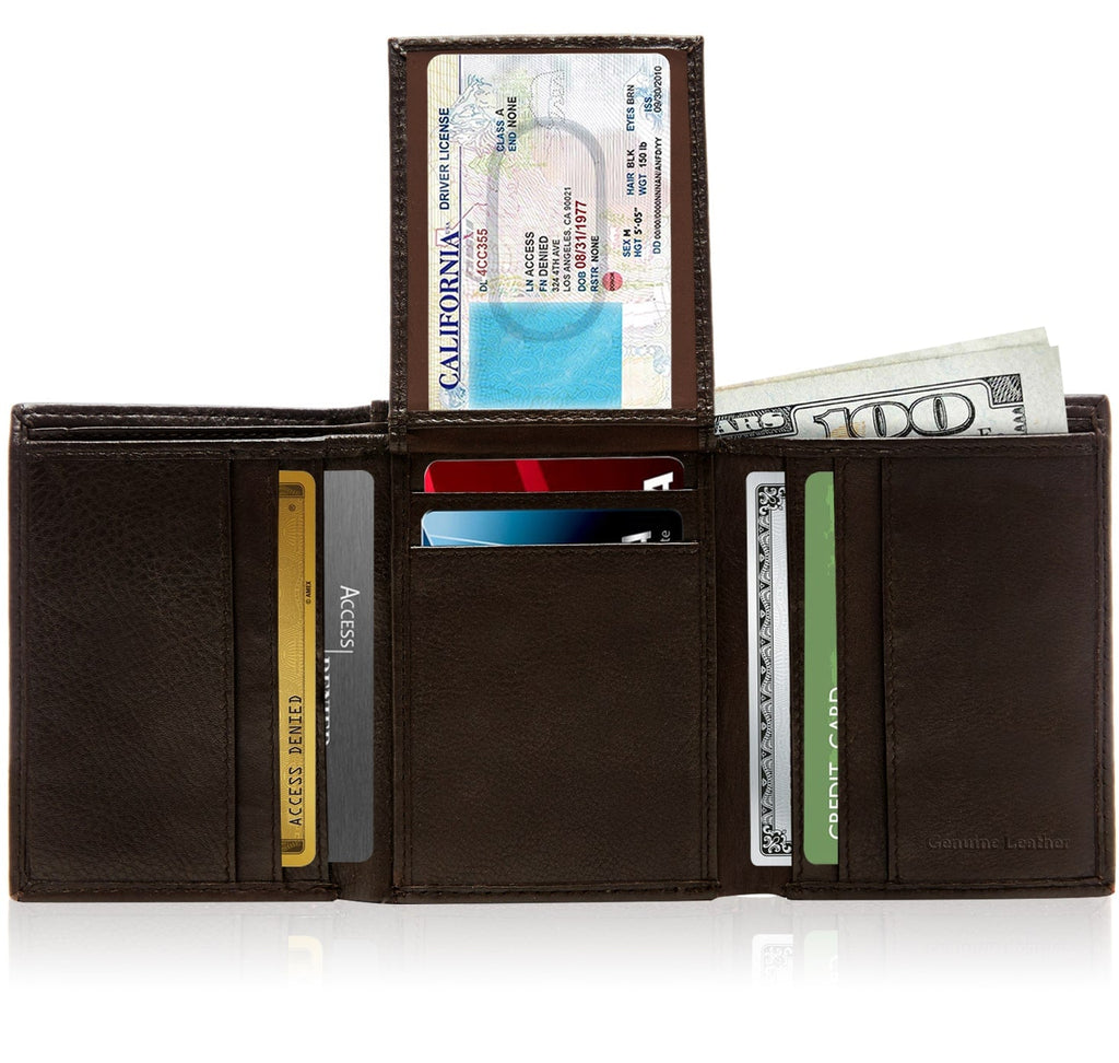 Trifold Wallet with Flip-Up ID