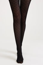 Fantasy Tights Conte Alba with Geometric Diamond Pattern