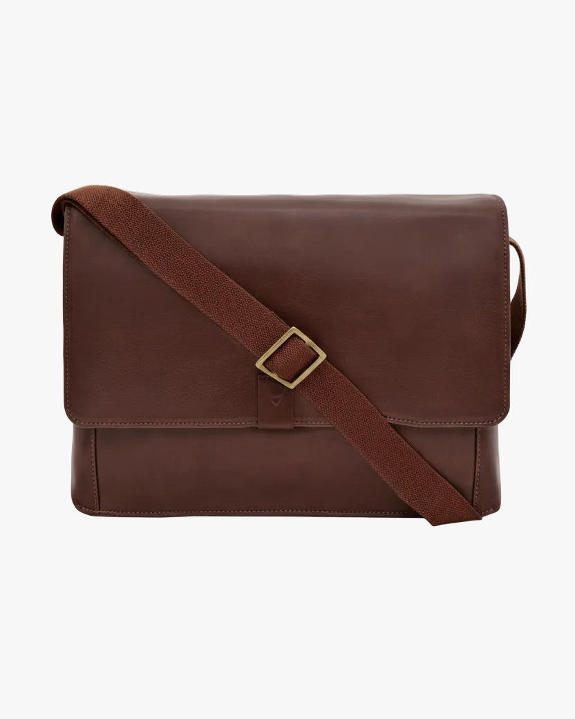 Aiden Genuine Leather 15” Laptop Shoulder Messenger Bag