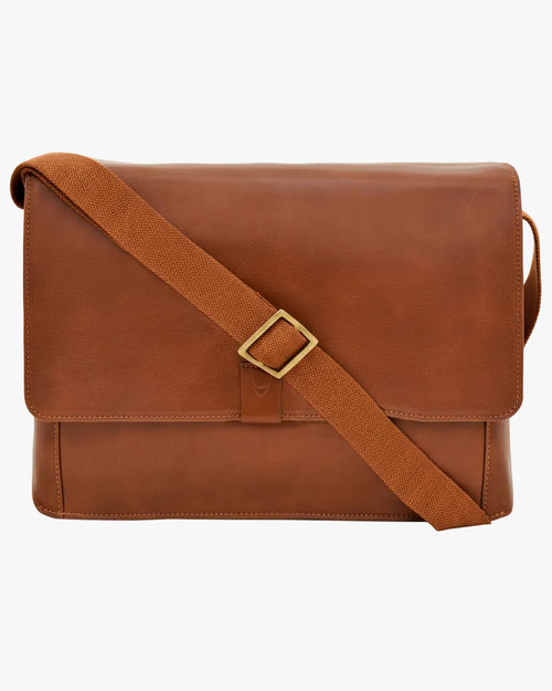 Aiden Genuine Leather 15” Laptop Shoulder Messenger Bag