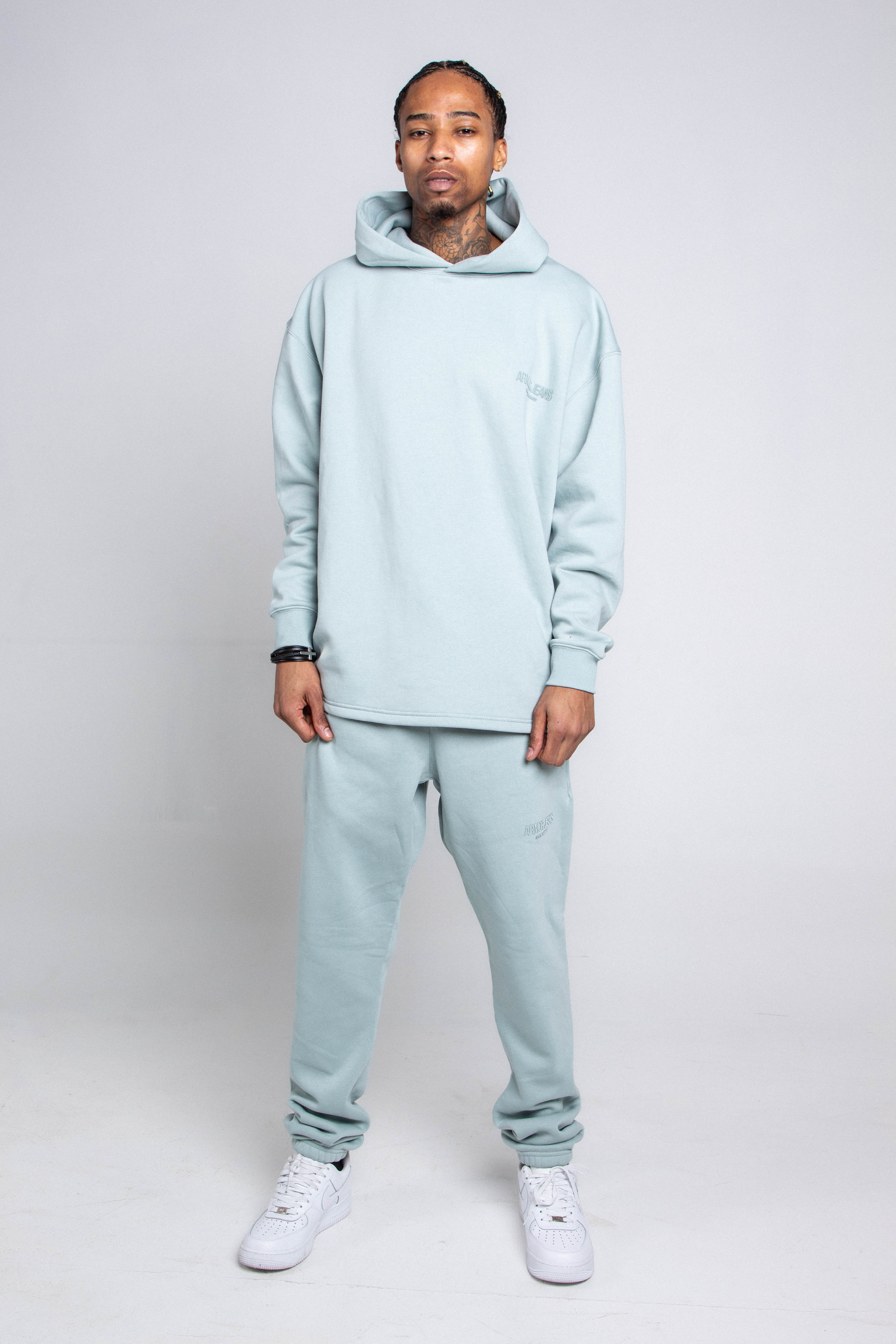 Armor Jeans Loose Fleece Hoodie Set