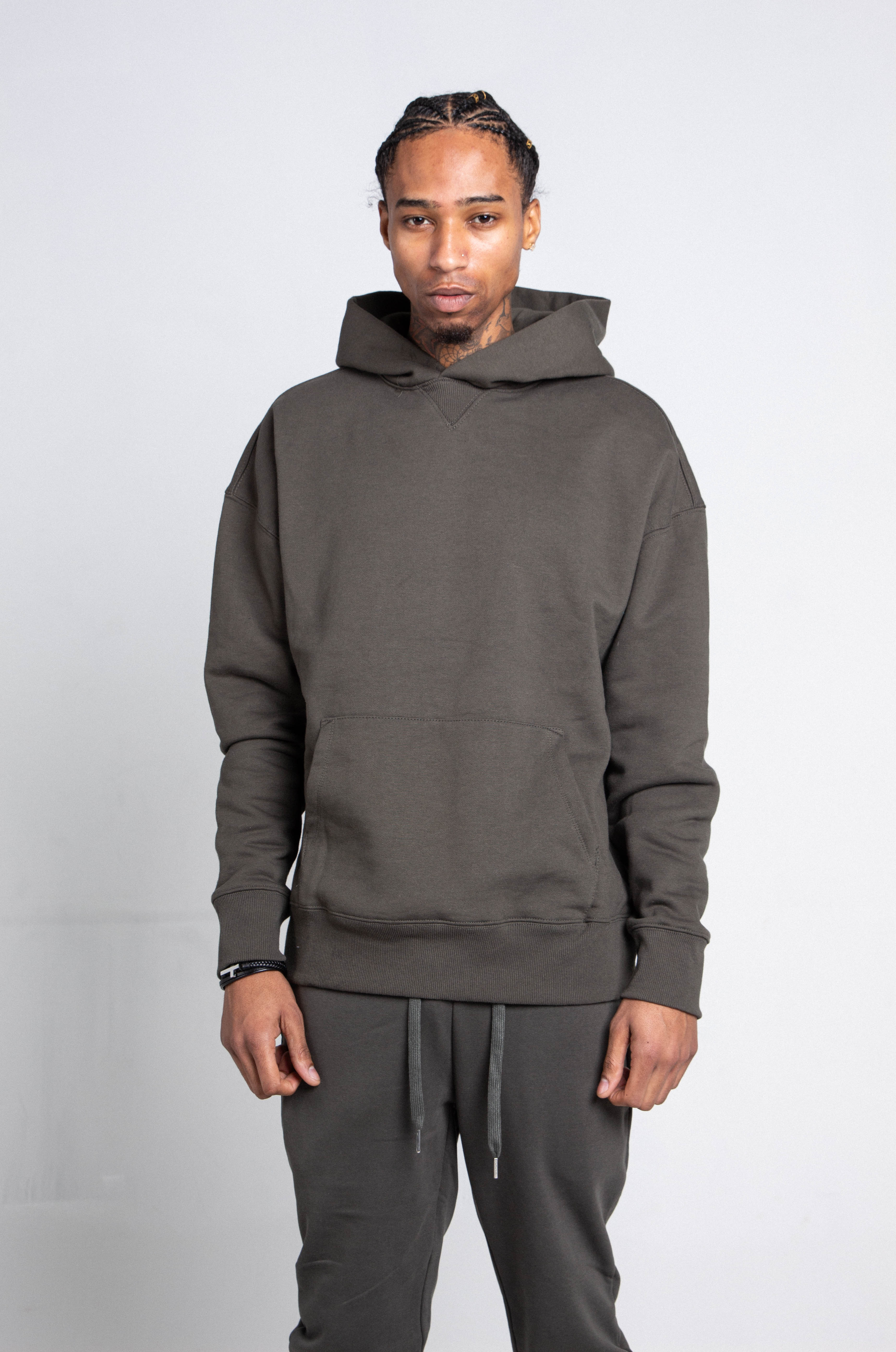 Plain Fleece Hooded Sweatshirt | AJ1004H-P