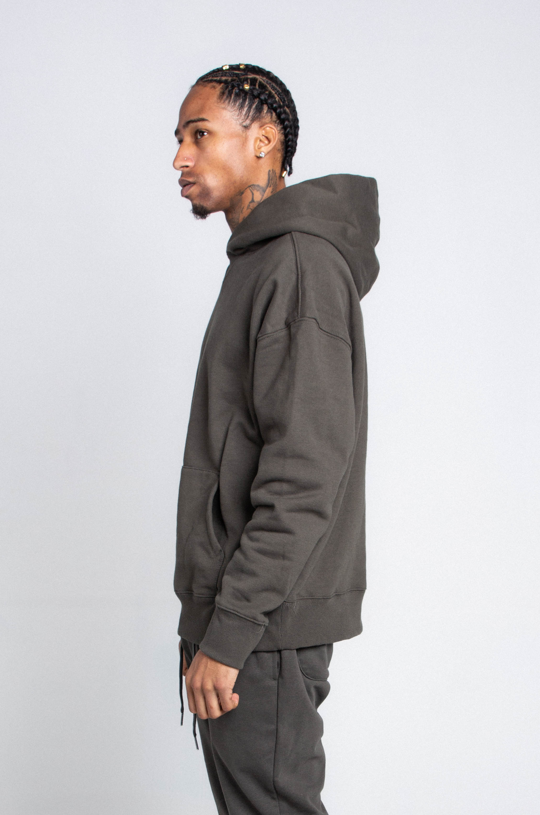 Plain Fleece Hooded Sweatshirt | AJ1004H-P