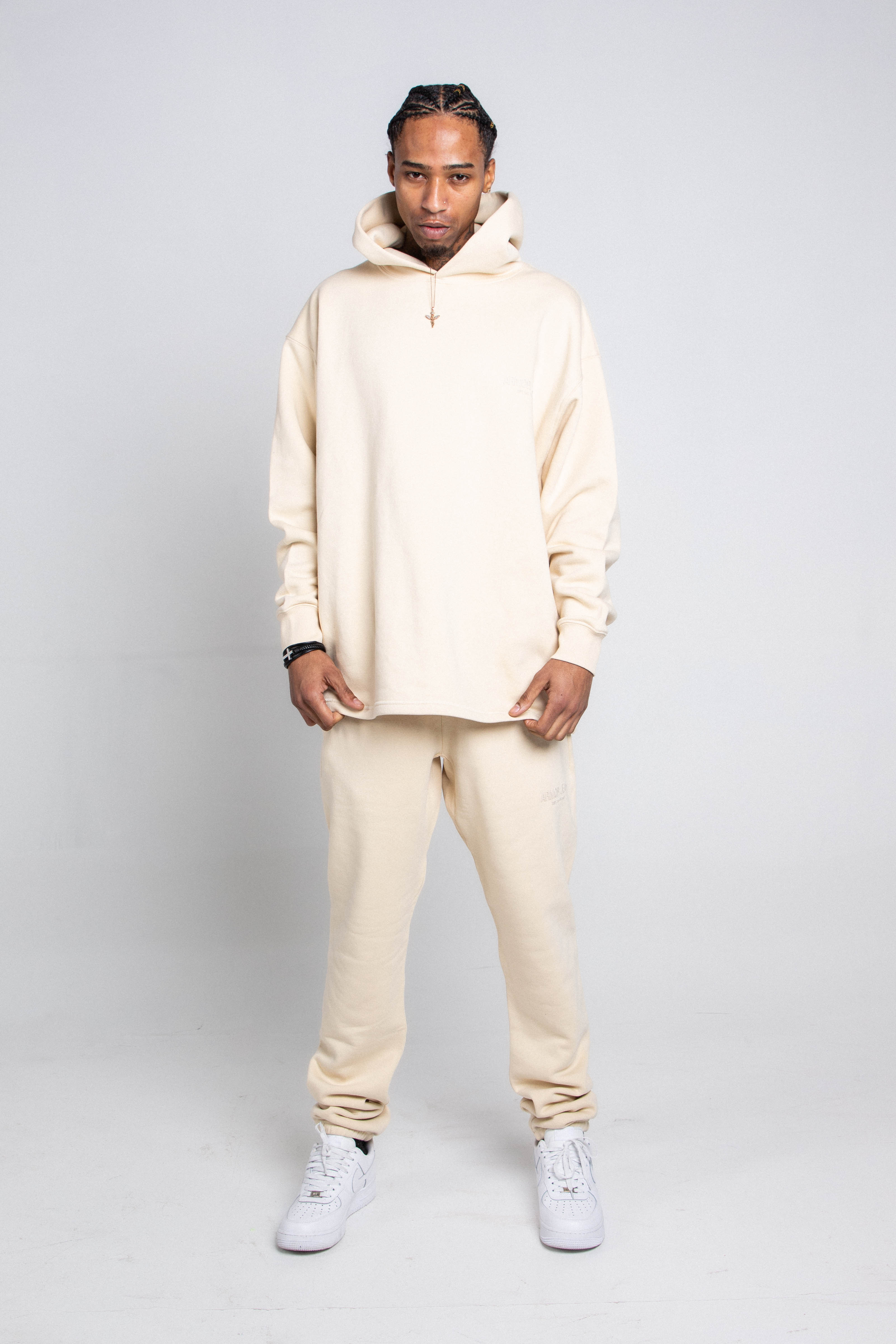 Armor Jeans Loose Fleece Hoodie Set