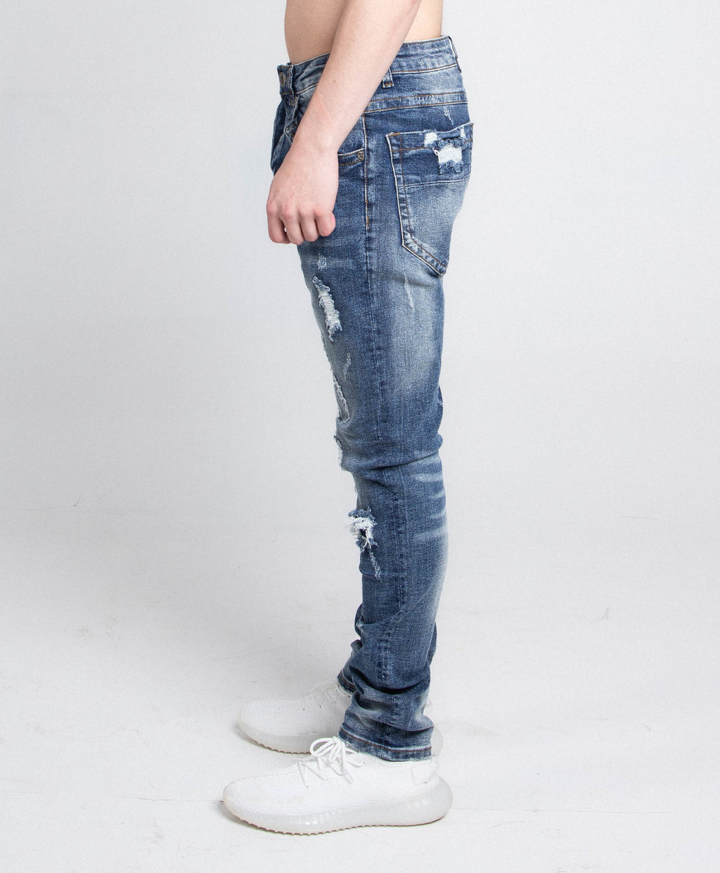 Casual Distressed Skinny Jeans | A406