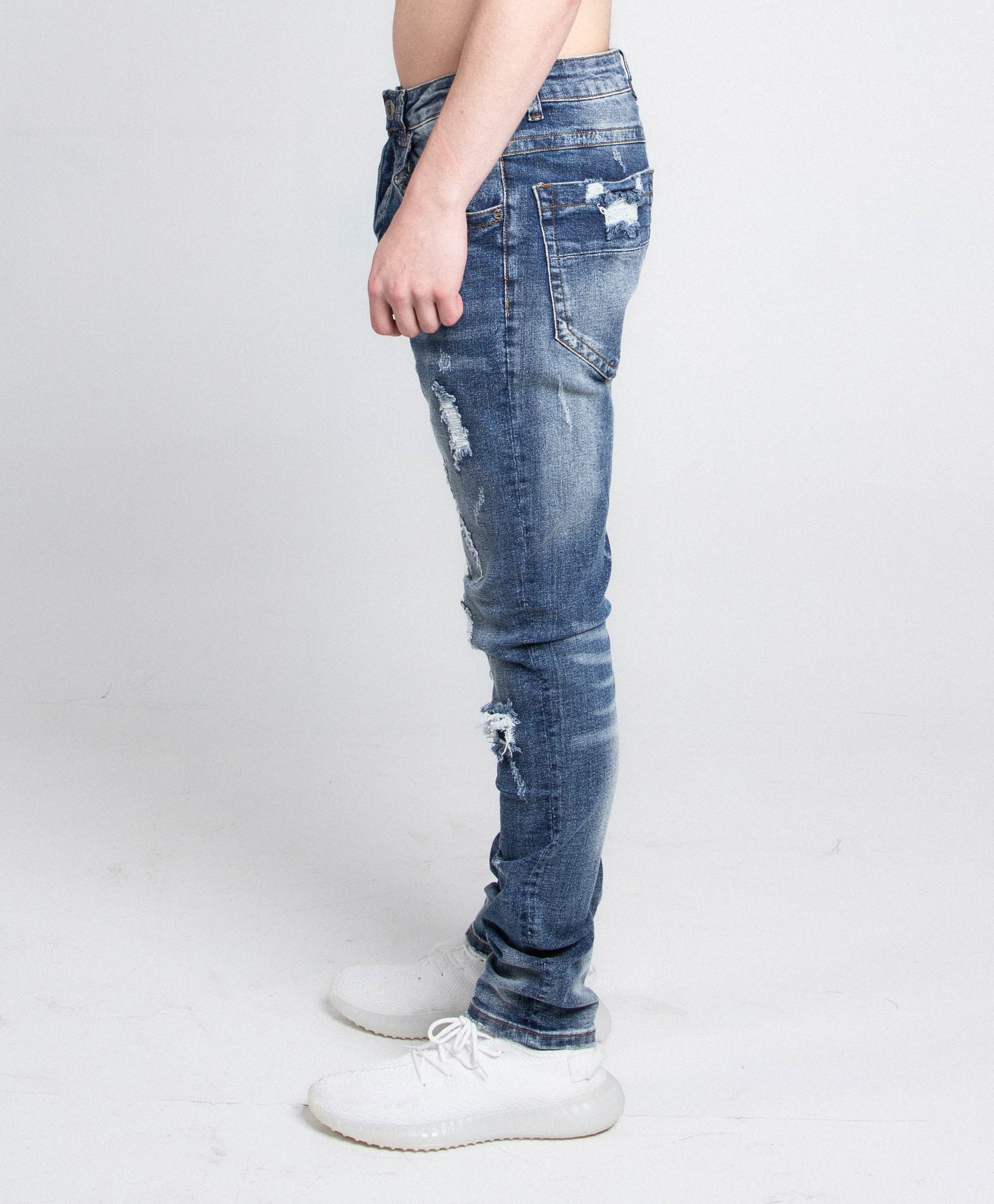 Casual Distressed Skinny Jeans | A406