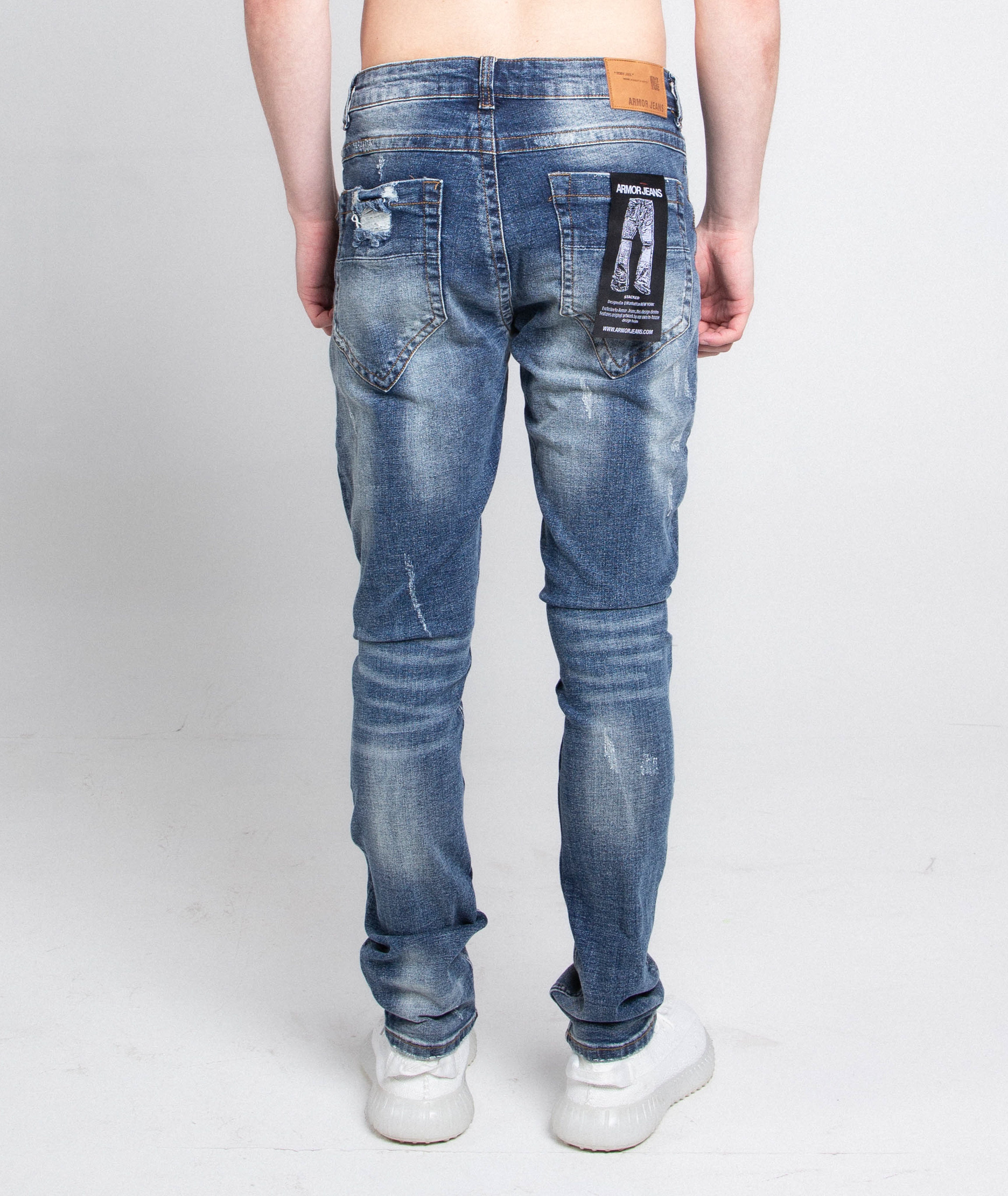 Casual Distressed Skinny Jeans | A406