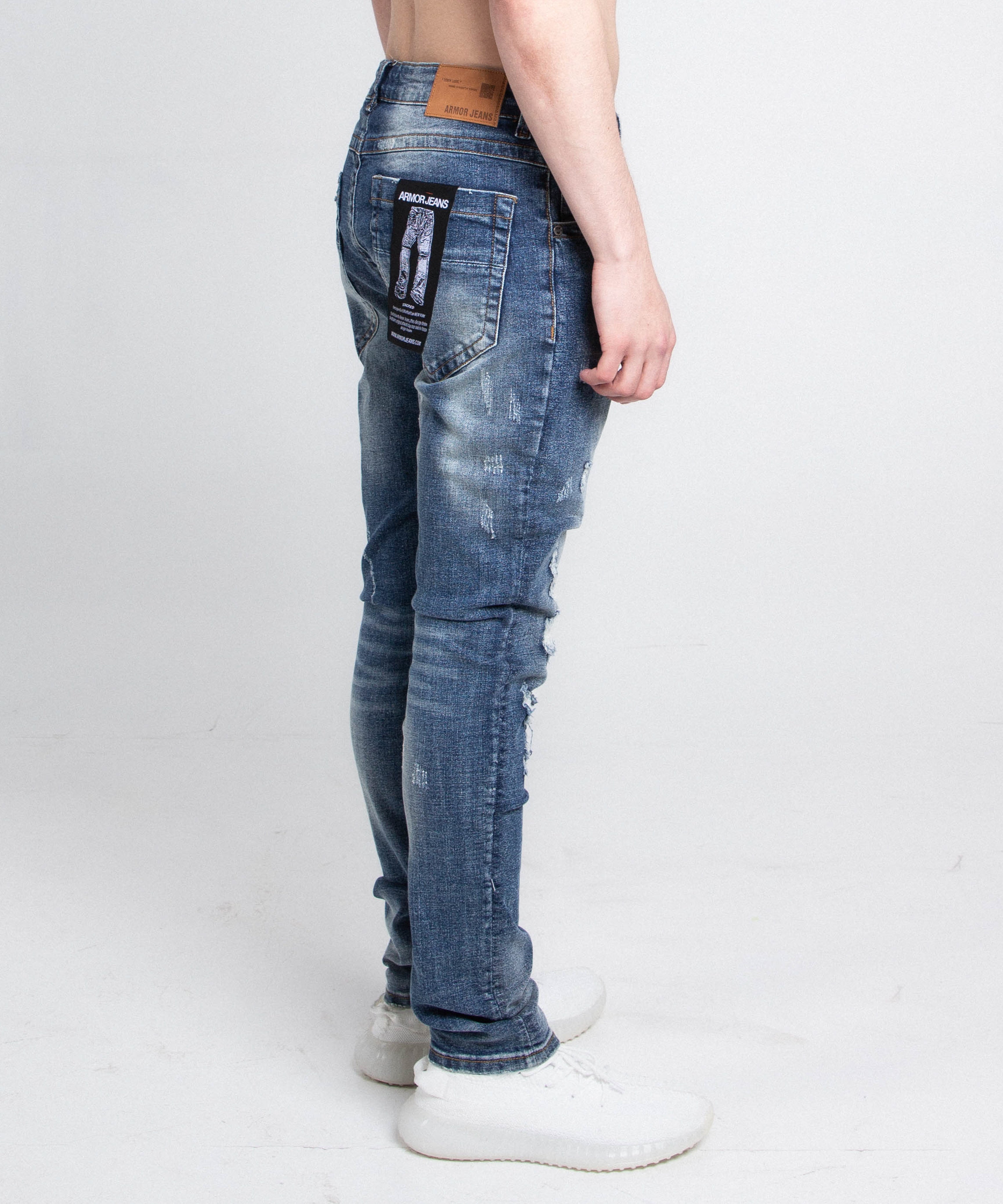 Casual Distressed Skinny Jeans | A406