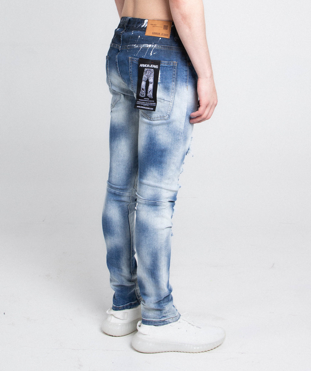 Armor Jeans Casual Faded Wash Skinny Jeans | A404