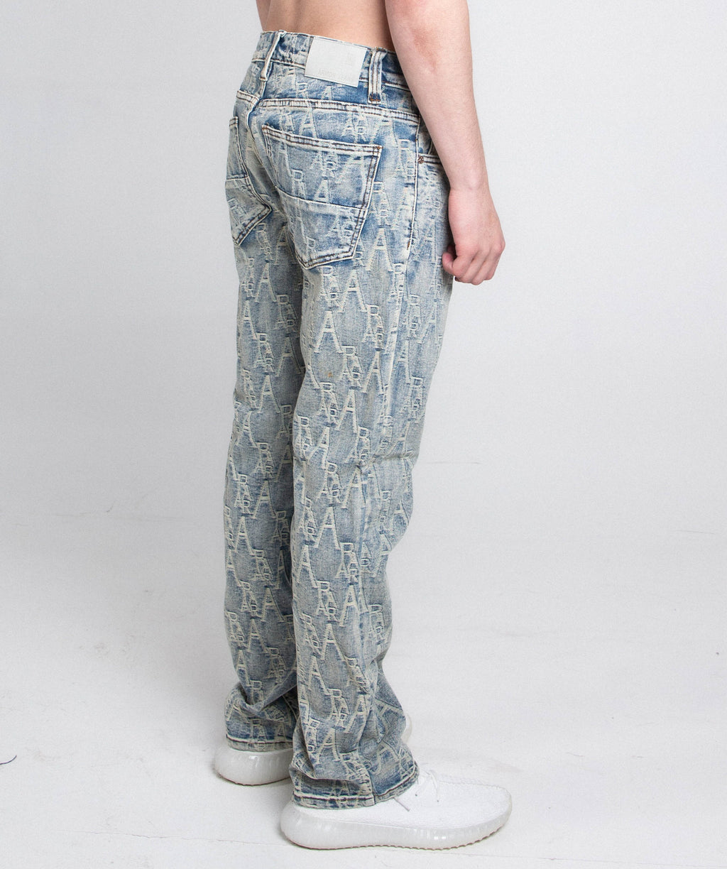 Armor Jeans Embroidered Light Blue Slim Jeans | AJ36SL-2