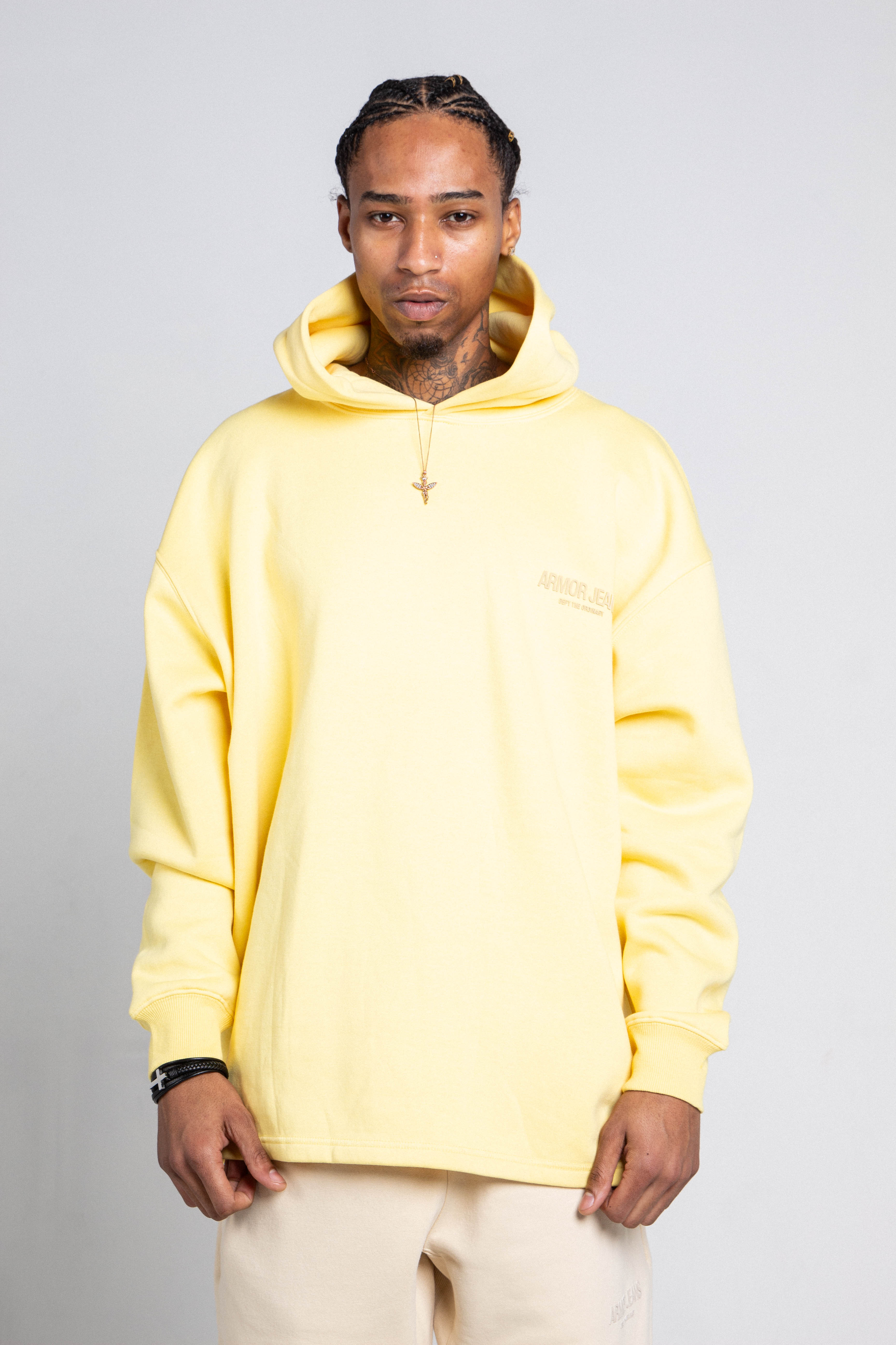 Armor Jeans Loose Fleece Hoodie Set