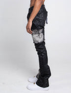 Armor Jeans Black Lace Stacked Jeans | AJ33SK-2