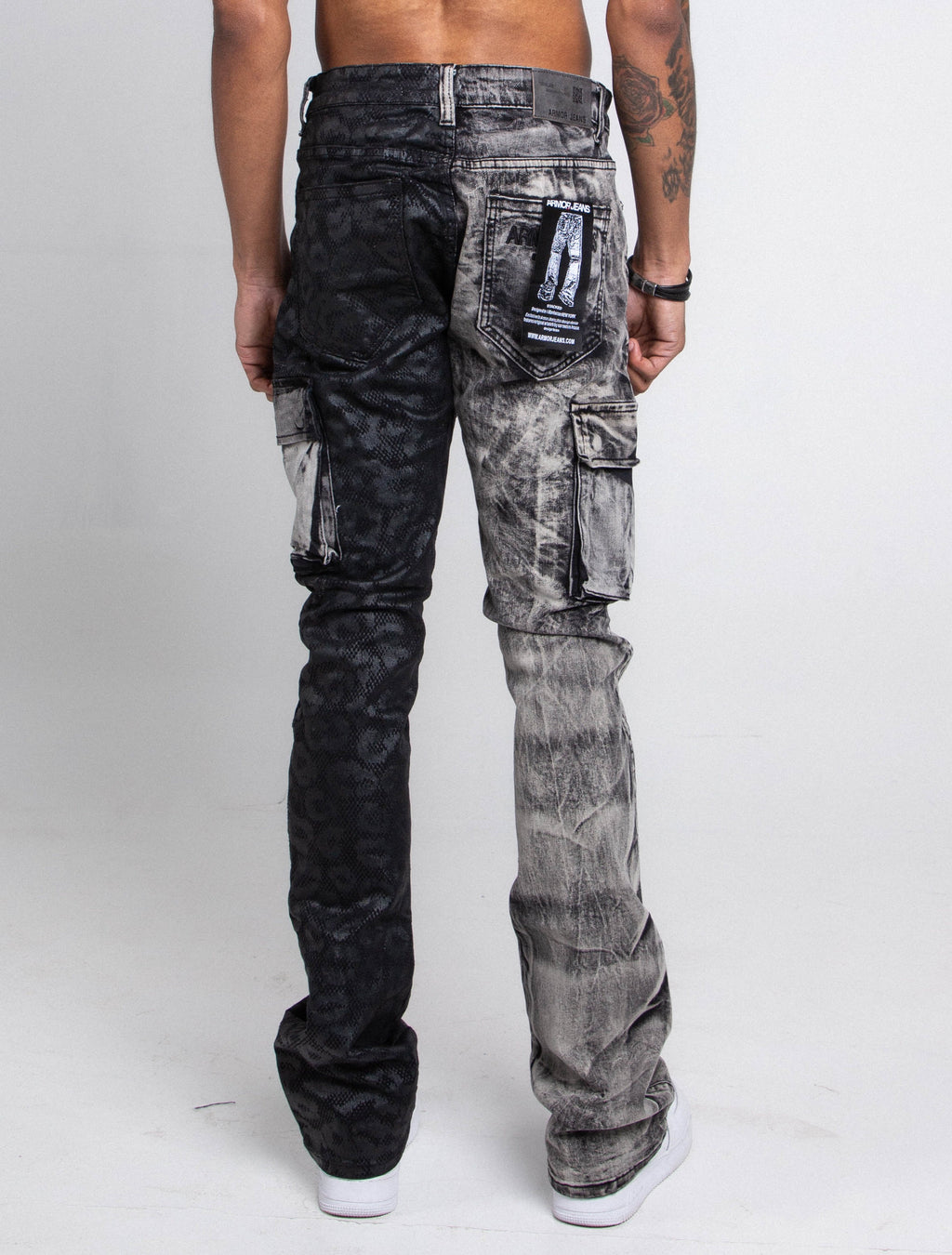 Armor Jeans Black Lace Stacked Jeans | AJ33SK-2