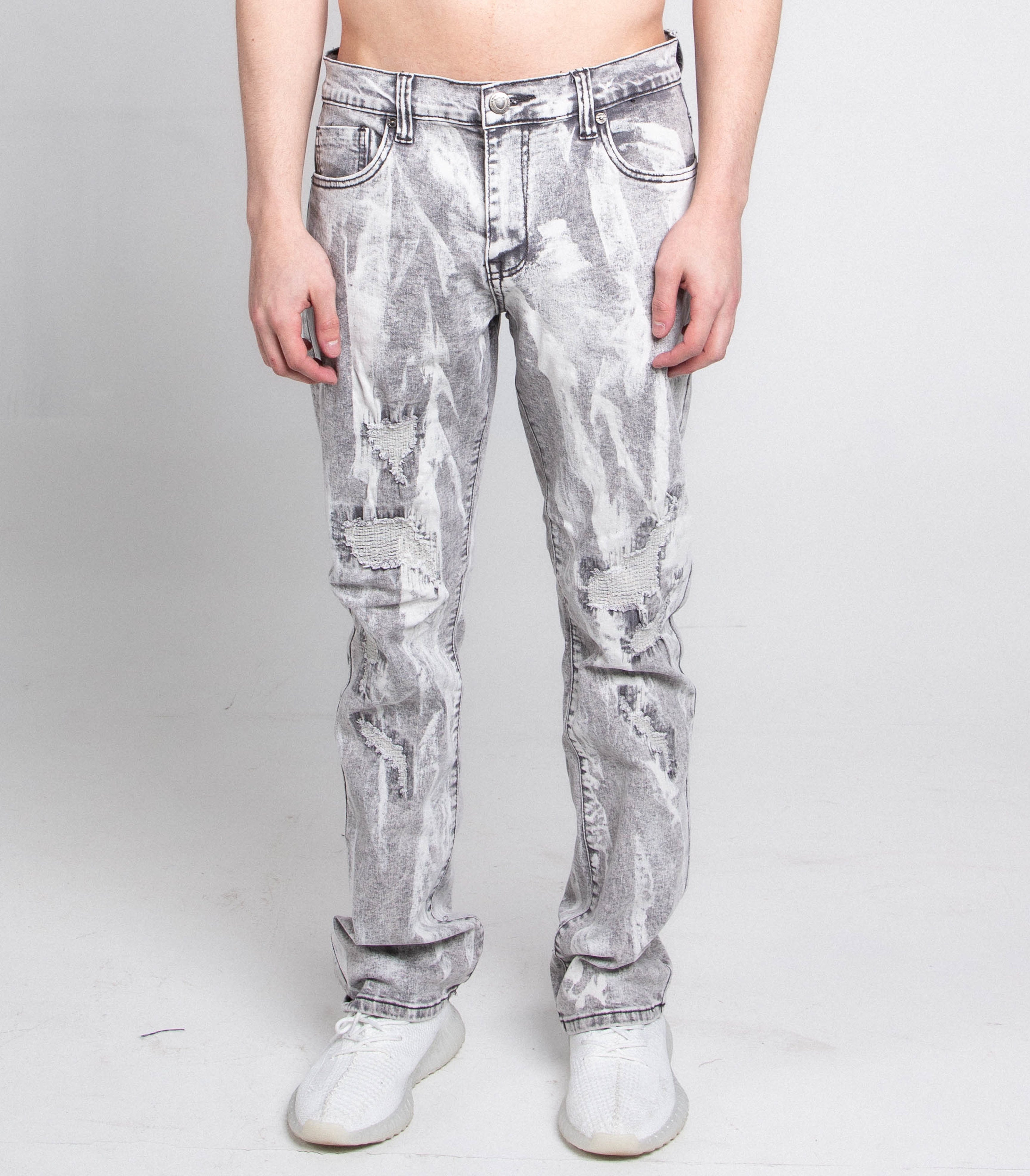 Armor Jeans Vintage Slim Grey/White | AJ738SL-3
