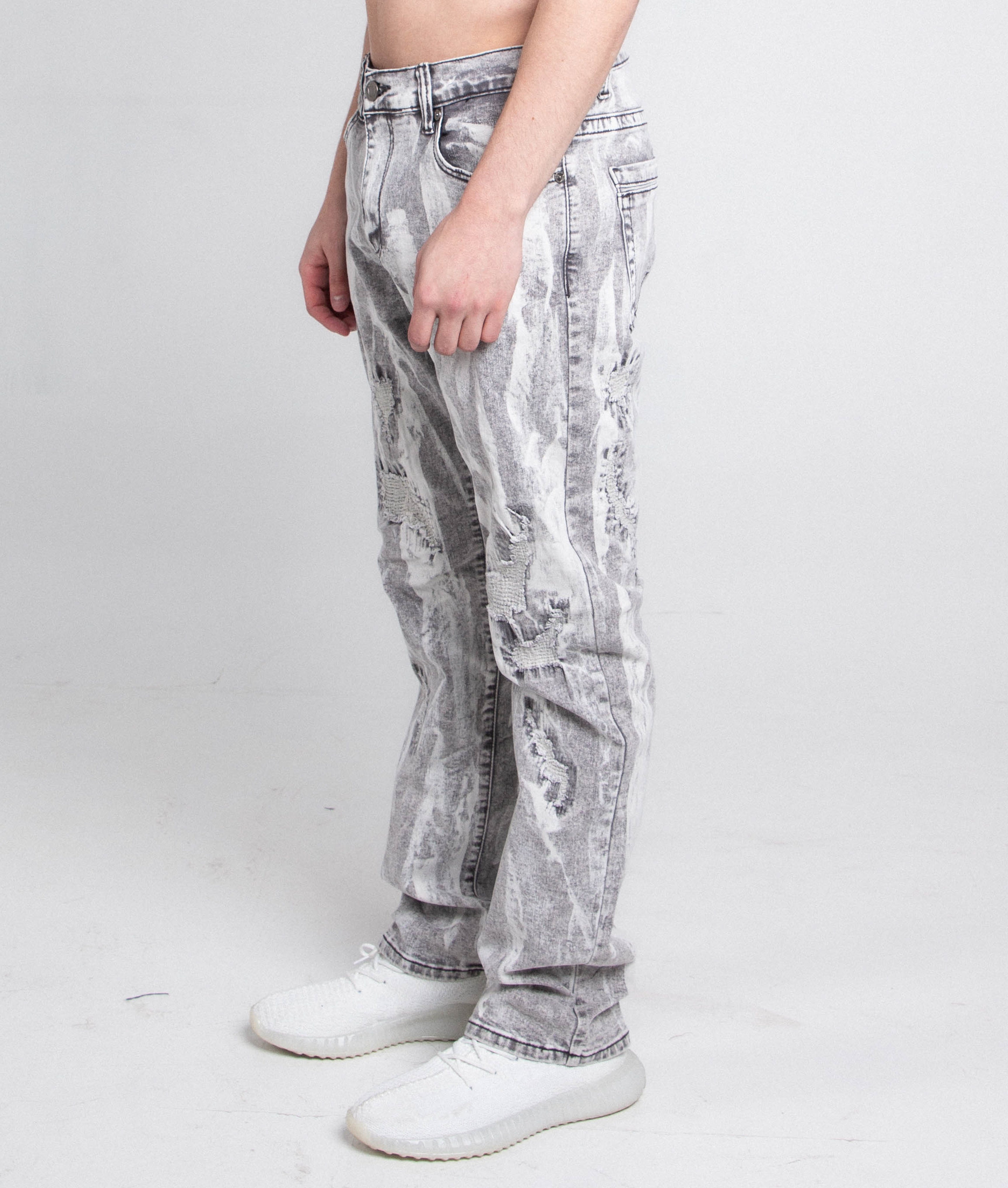 Armor Jeans Vintage Slim Grey/White | AJ738SL-3