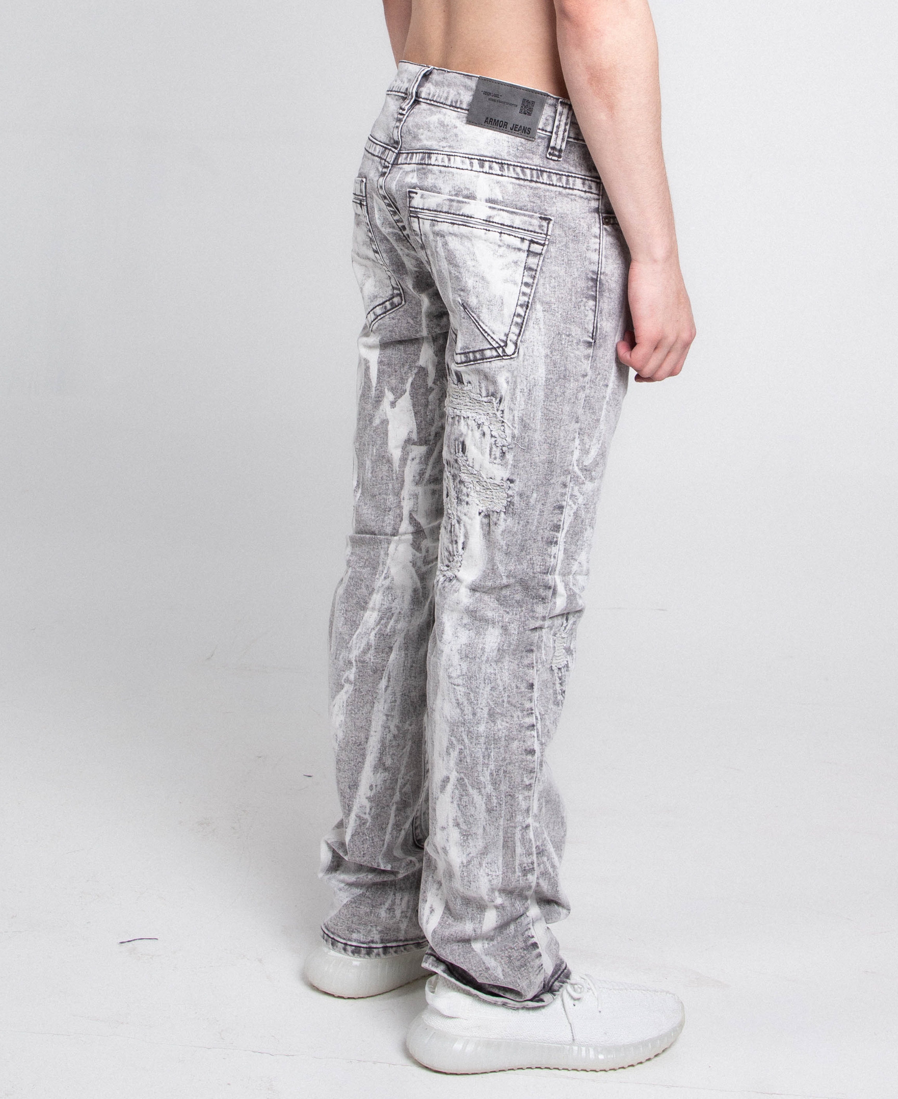 Armor Jeans Vintage Slim Grey/White | AJ738SL-3