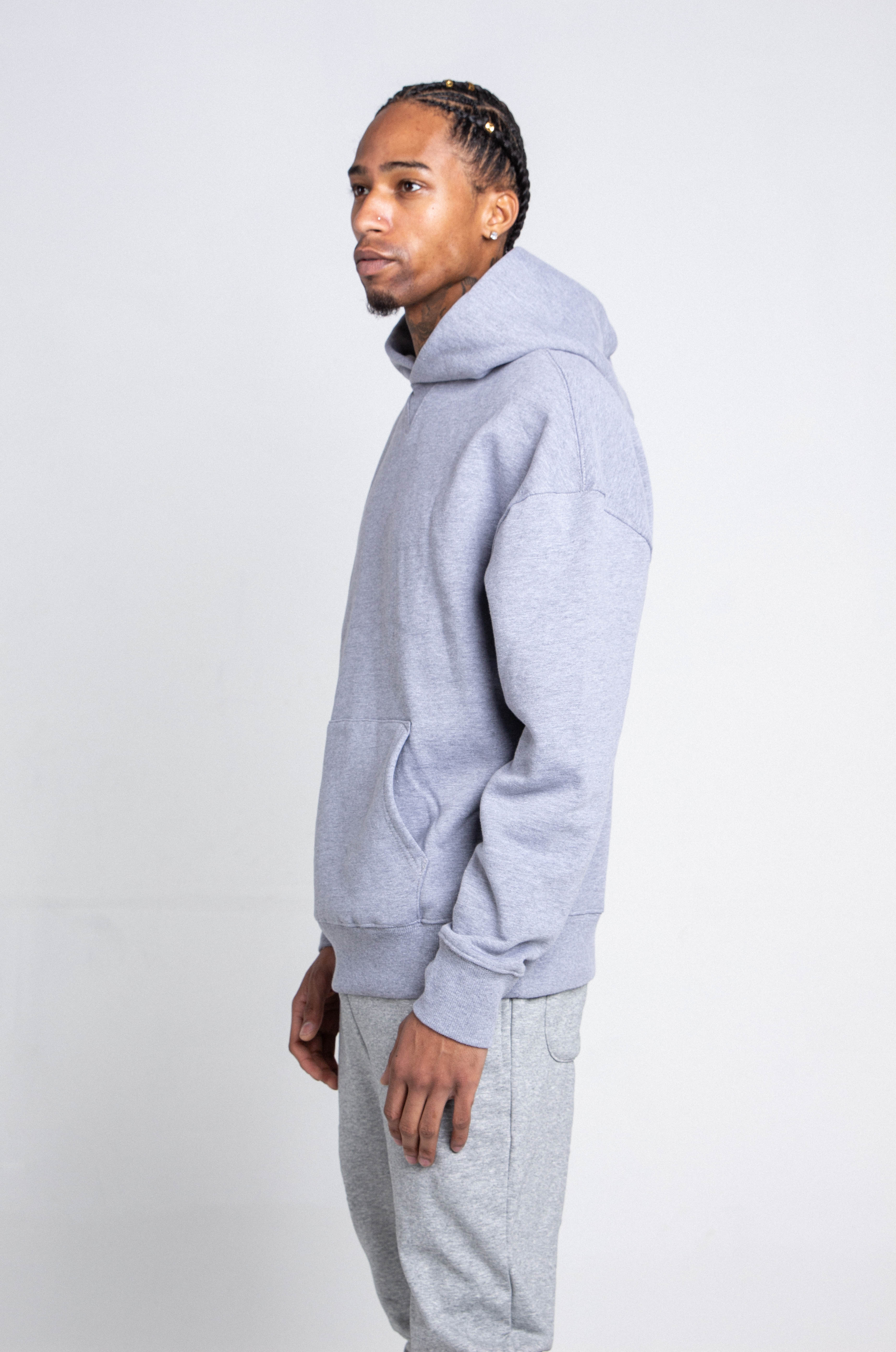 Plain Fleece Hooded Sweatshirt | AJ1004H-P