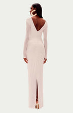 Auro Floral Ruched V-Cut Maxi Dress