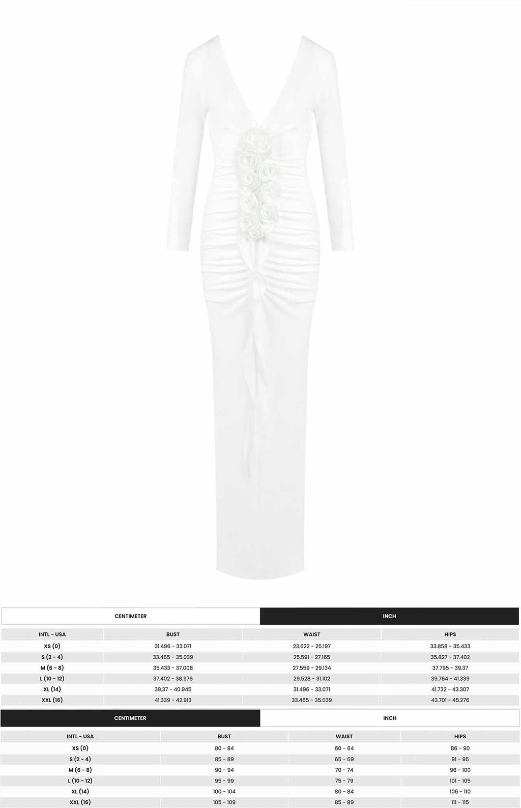 Auro Floral Ruched V-Cut Maxi Dress