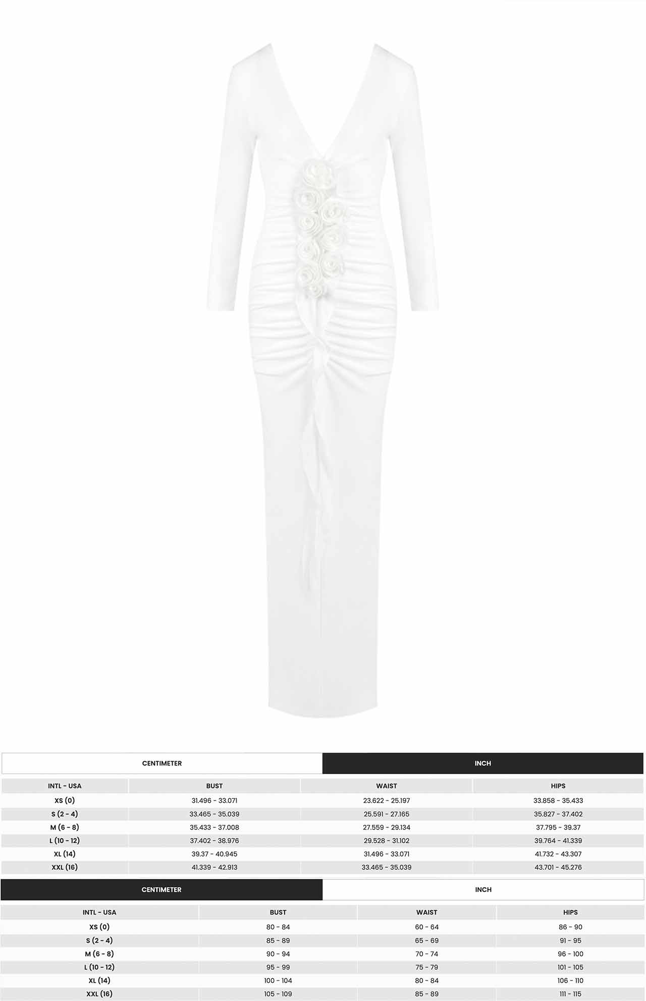 Auro Floral Ruched V-Cut Maxi Dress