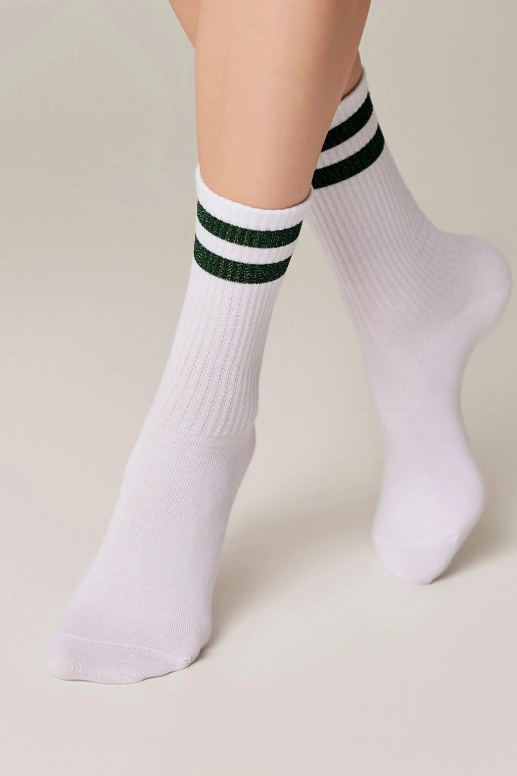 Conte Cotton Long Socks Active 157 | Lurex Stripes