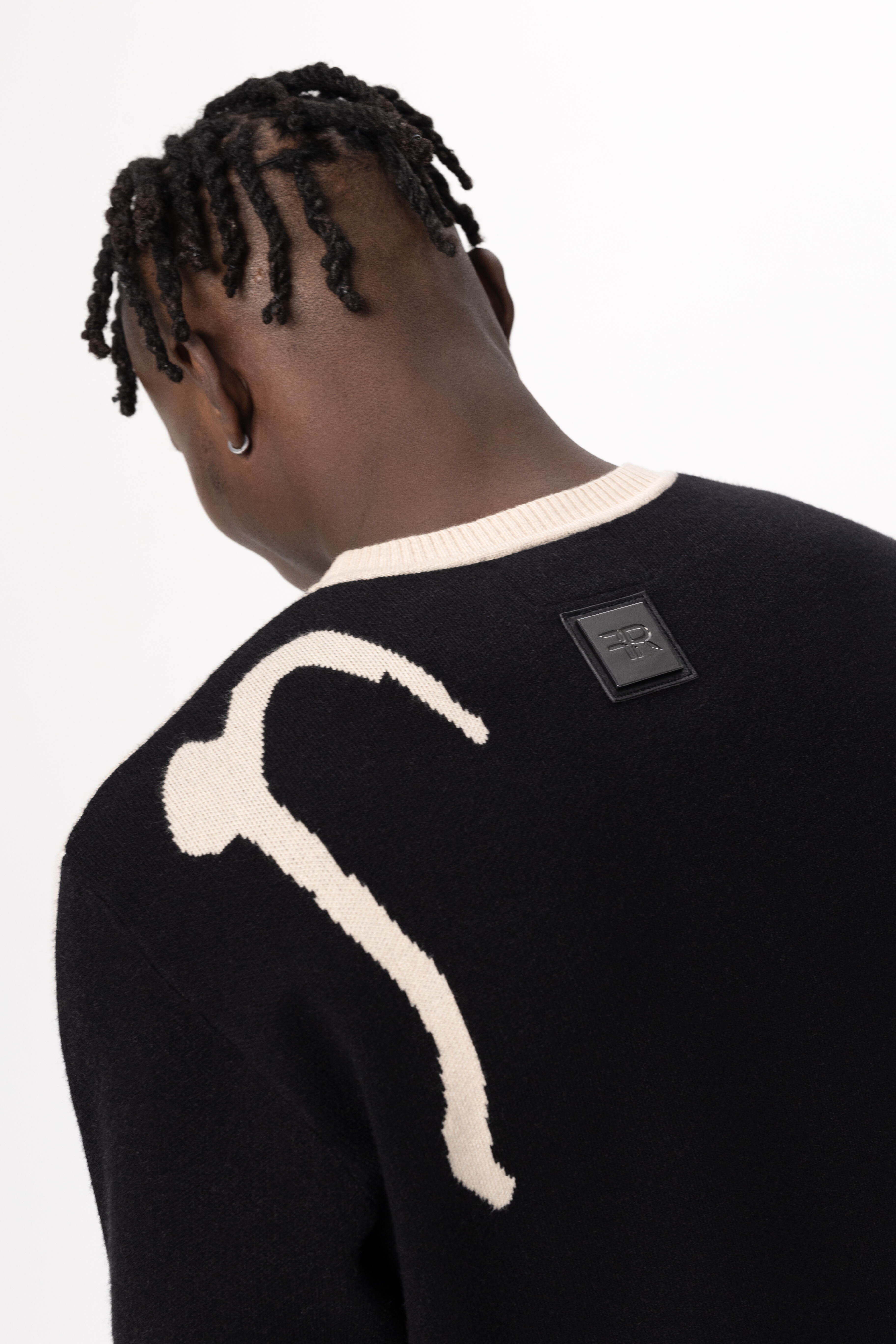 Jacquard Fine Knit Sweater