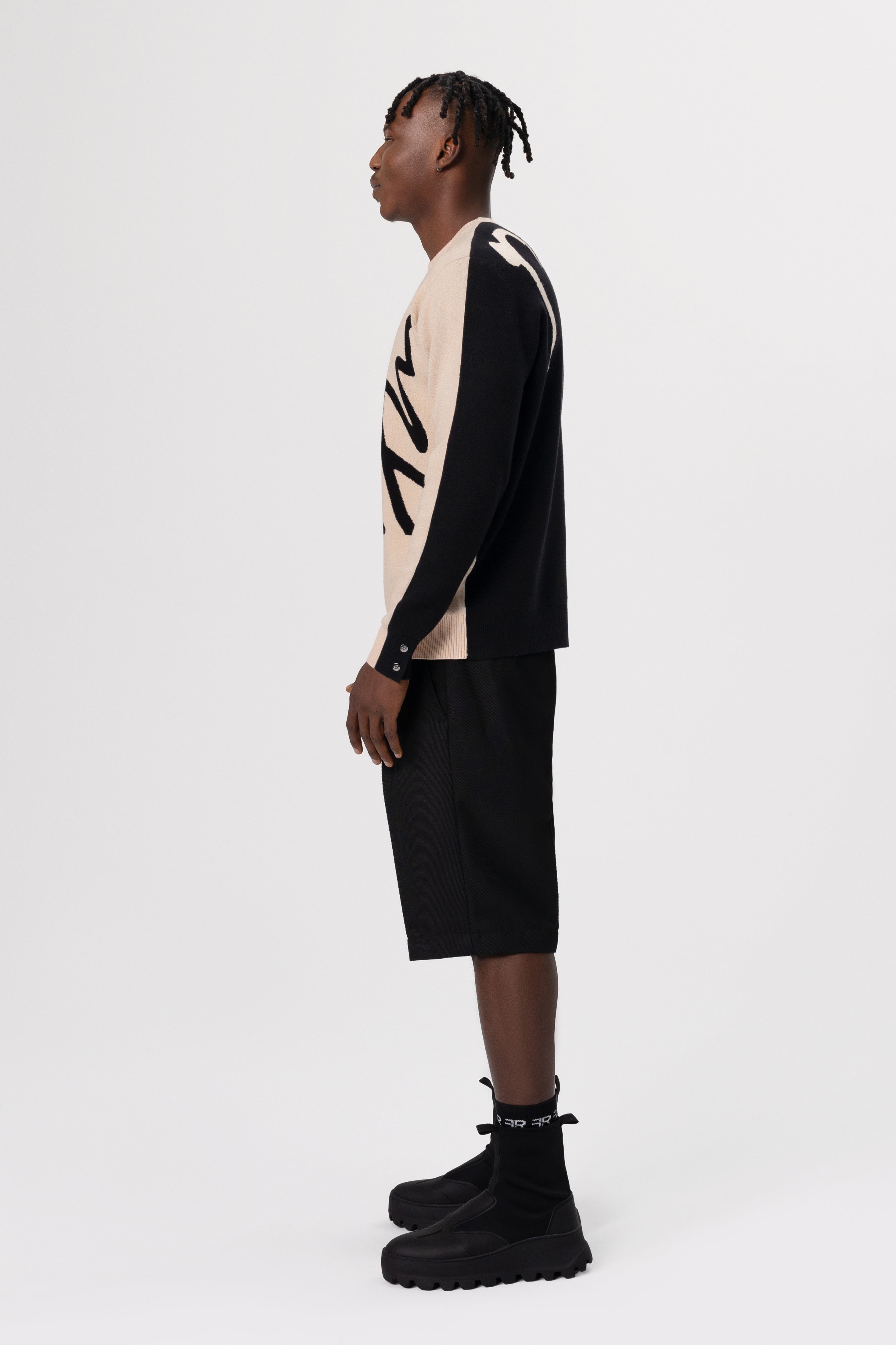 Jacquard Fine Knit Sweater