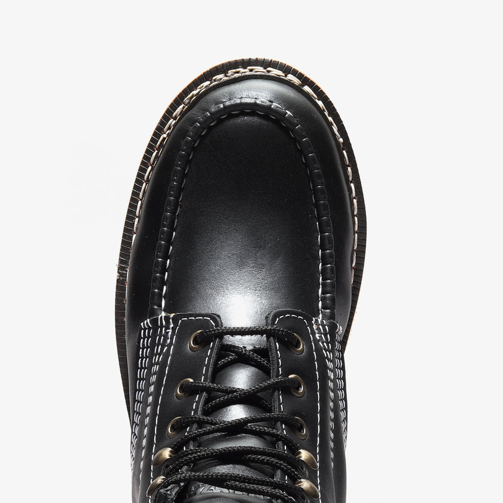 Frontier Classic 6" Moc Toe (Sreel Toe) Jet Boot Black