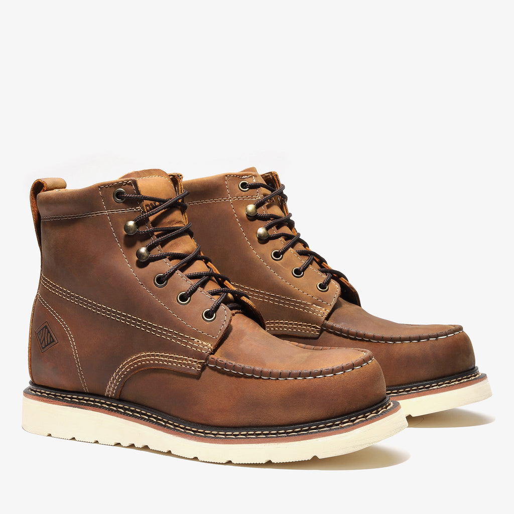 Frontier Classic 6" Moc Toe (Sreel Toe) Jet Boot Crazy Brown
