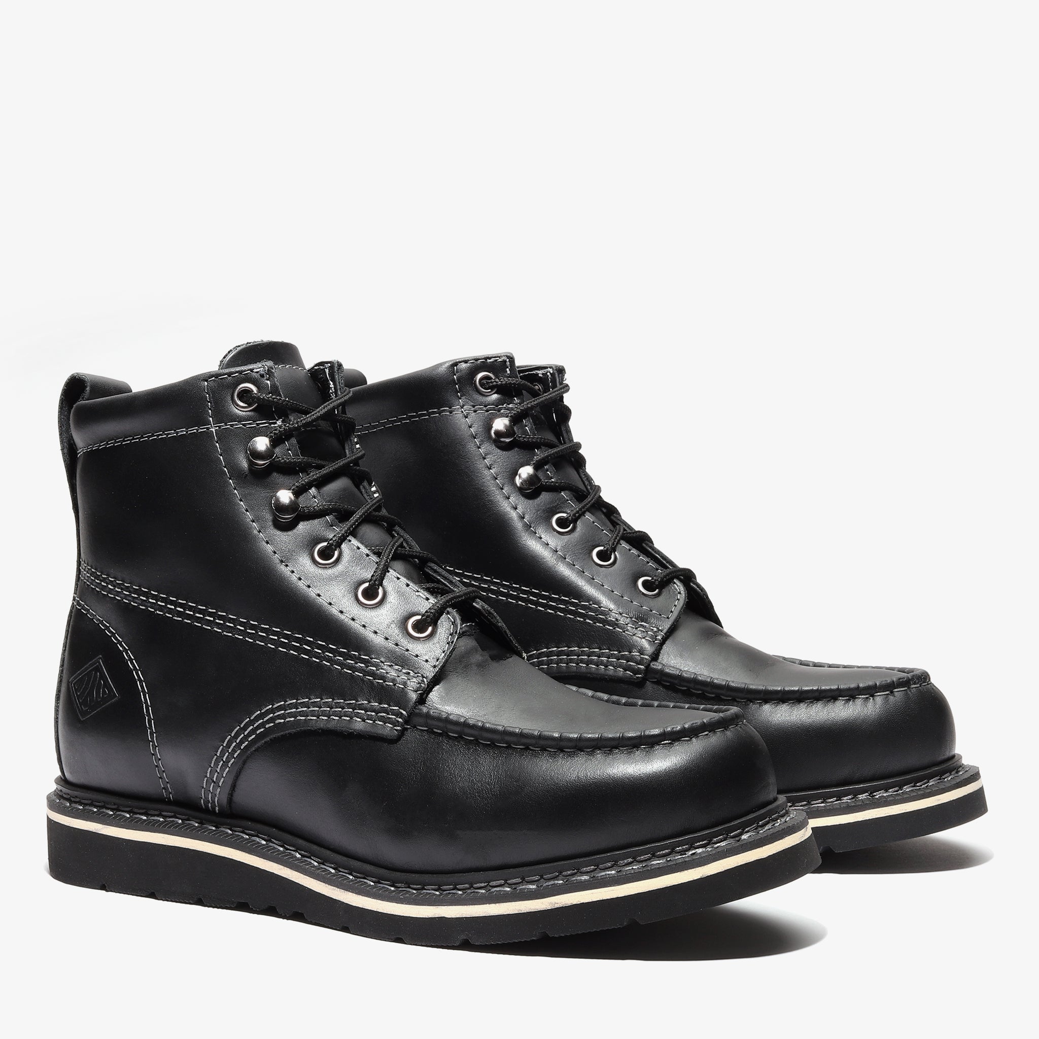 Frontier Classic 6" Moc Toe (Sreel Toe) Jet Boot Black