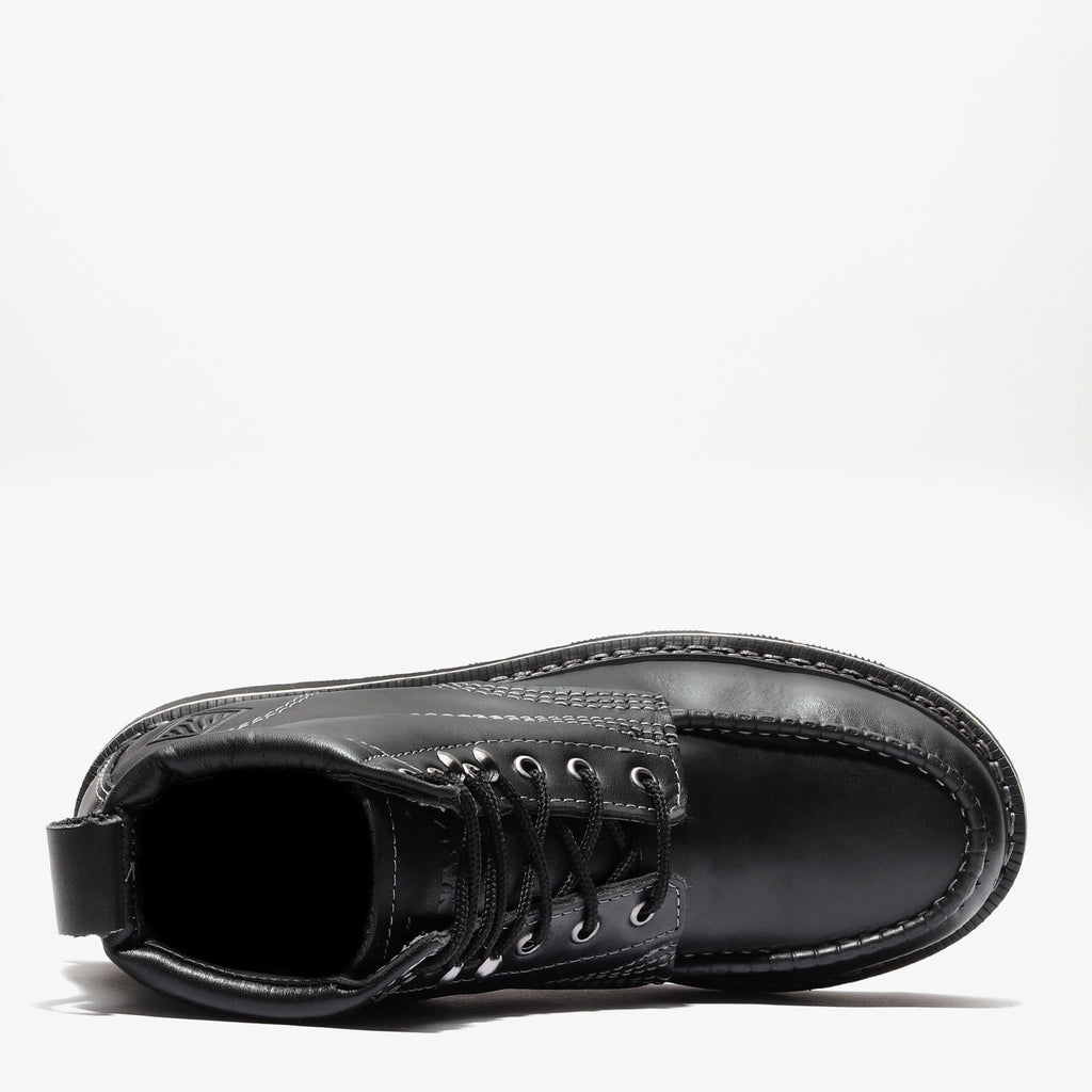 Frontier Classic 6" Moc Toe (Sreel Toe) Jet Boot Black
