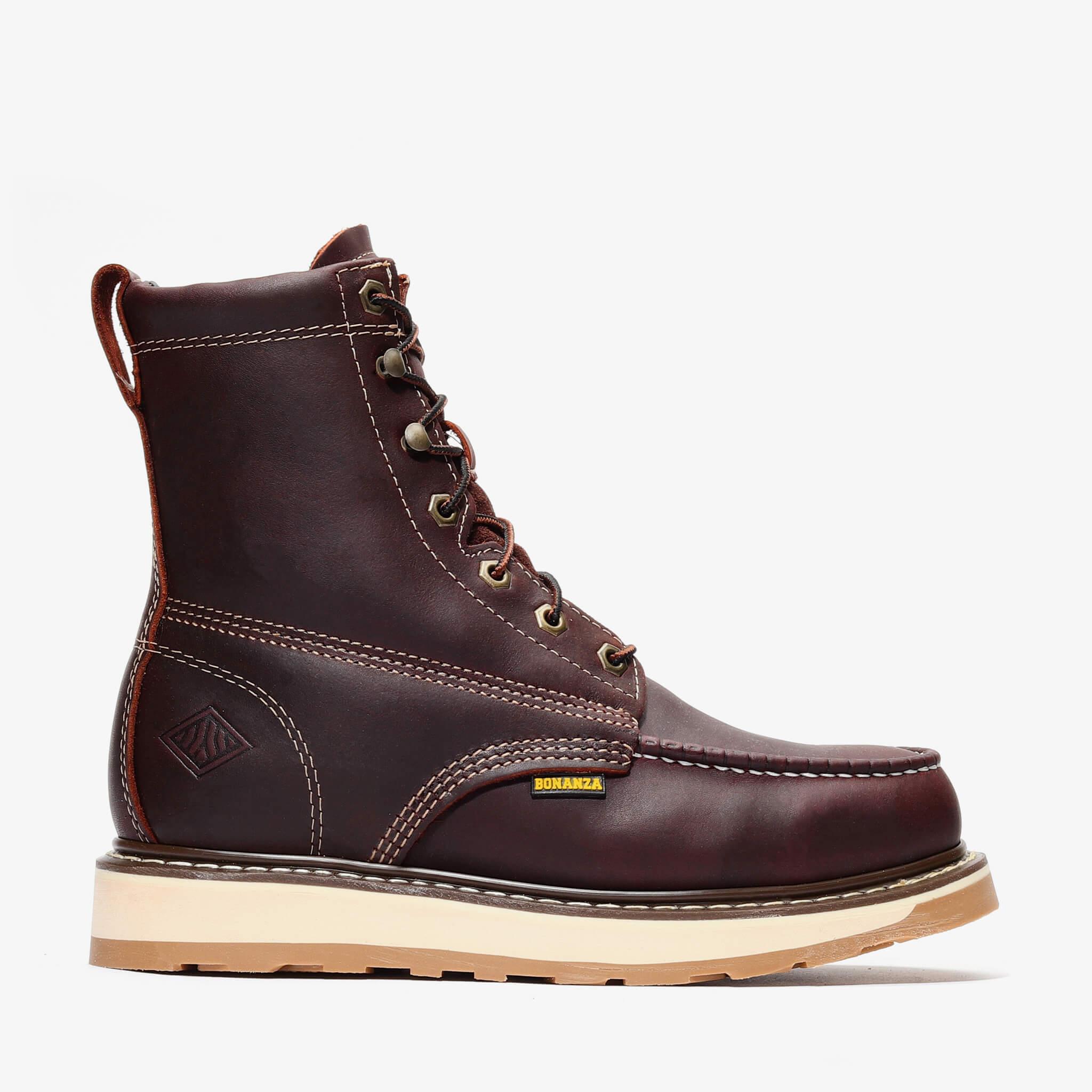 Frontier Dual Work Boot 8" with Moc Toe | Burgundy