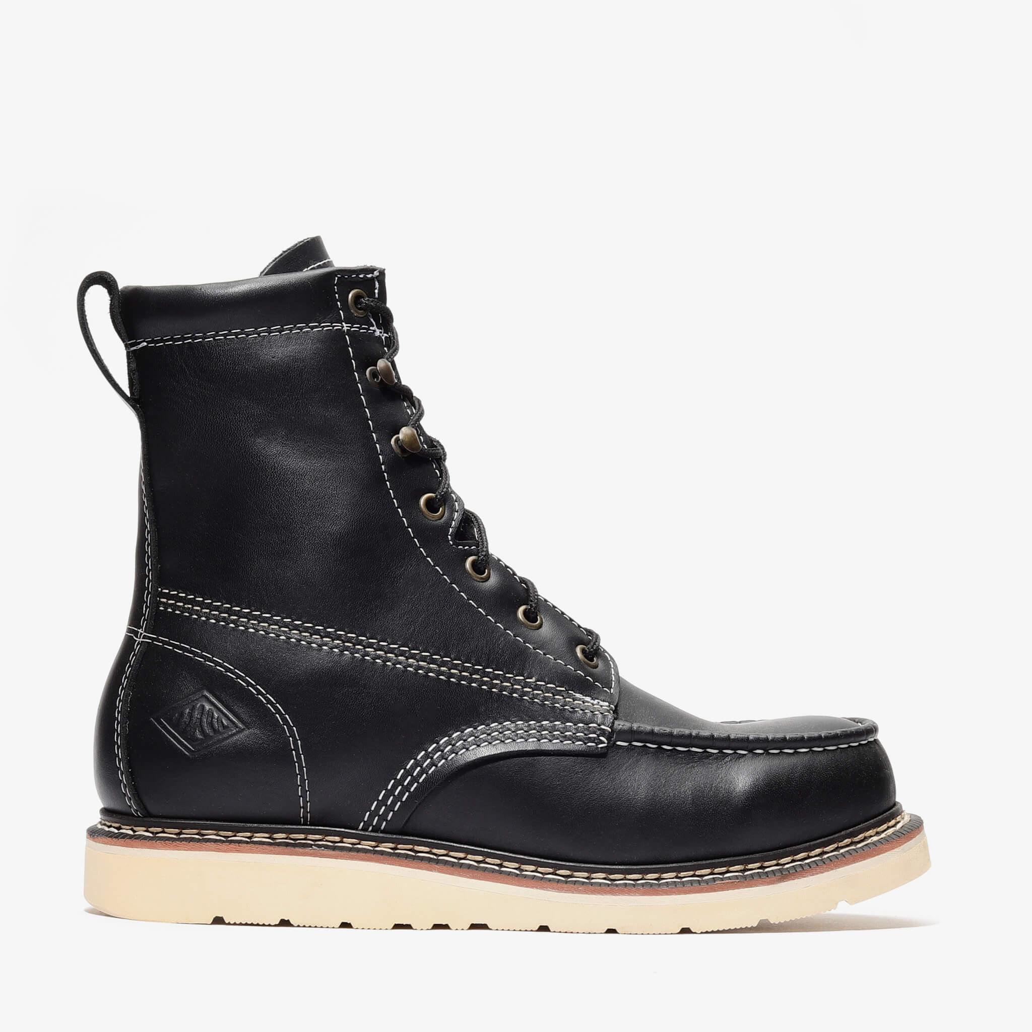 Frontier Classic Work Boot 8" with Moc Toe | Black