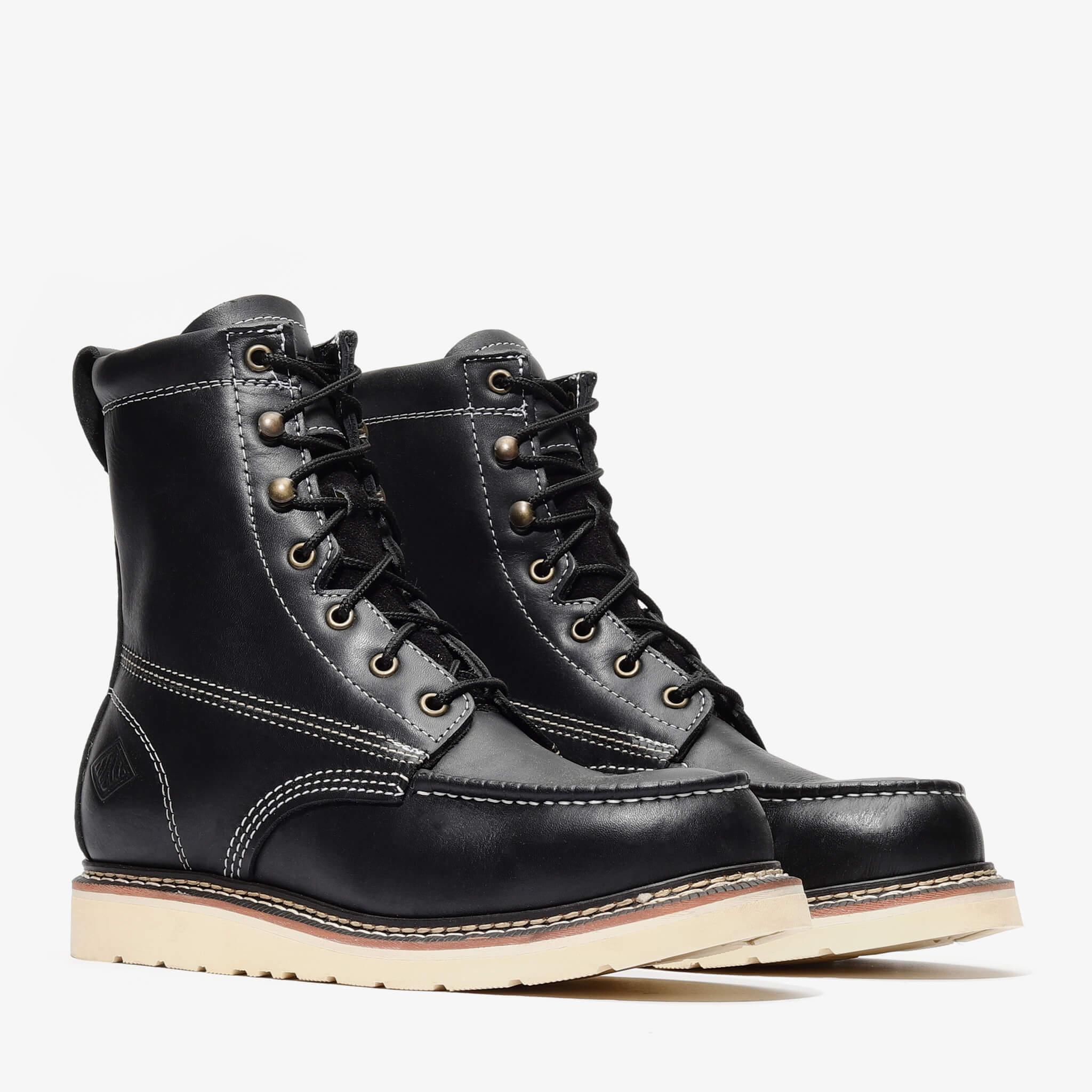 Frontier Classic Work Boot 8" with Moc Toe | Black